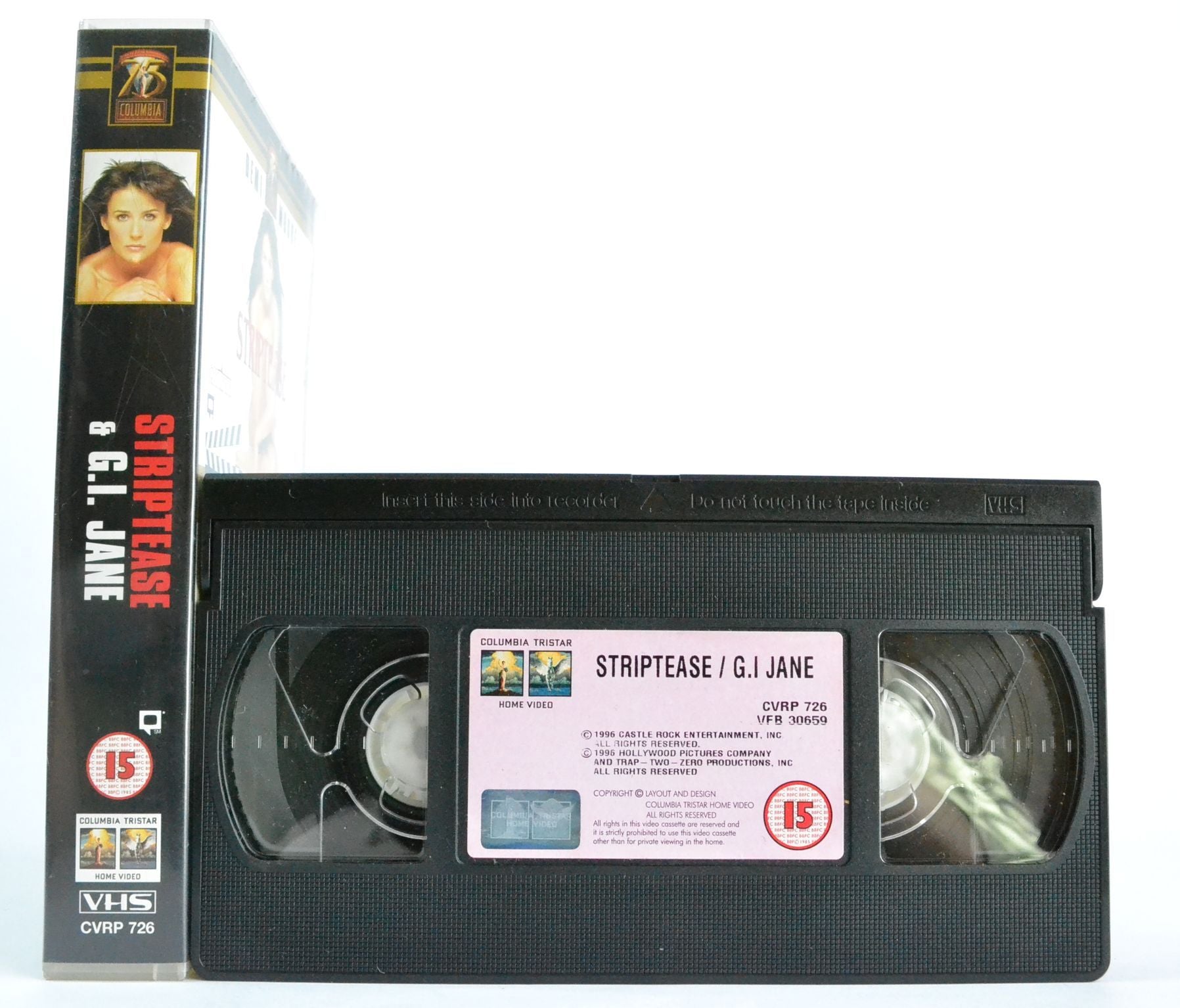 Striptease / G.I.Jane - Hollywood - Demi Moore - Double Action Thriller - Pal VHS-