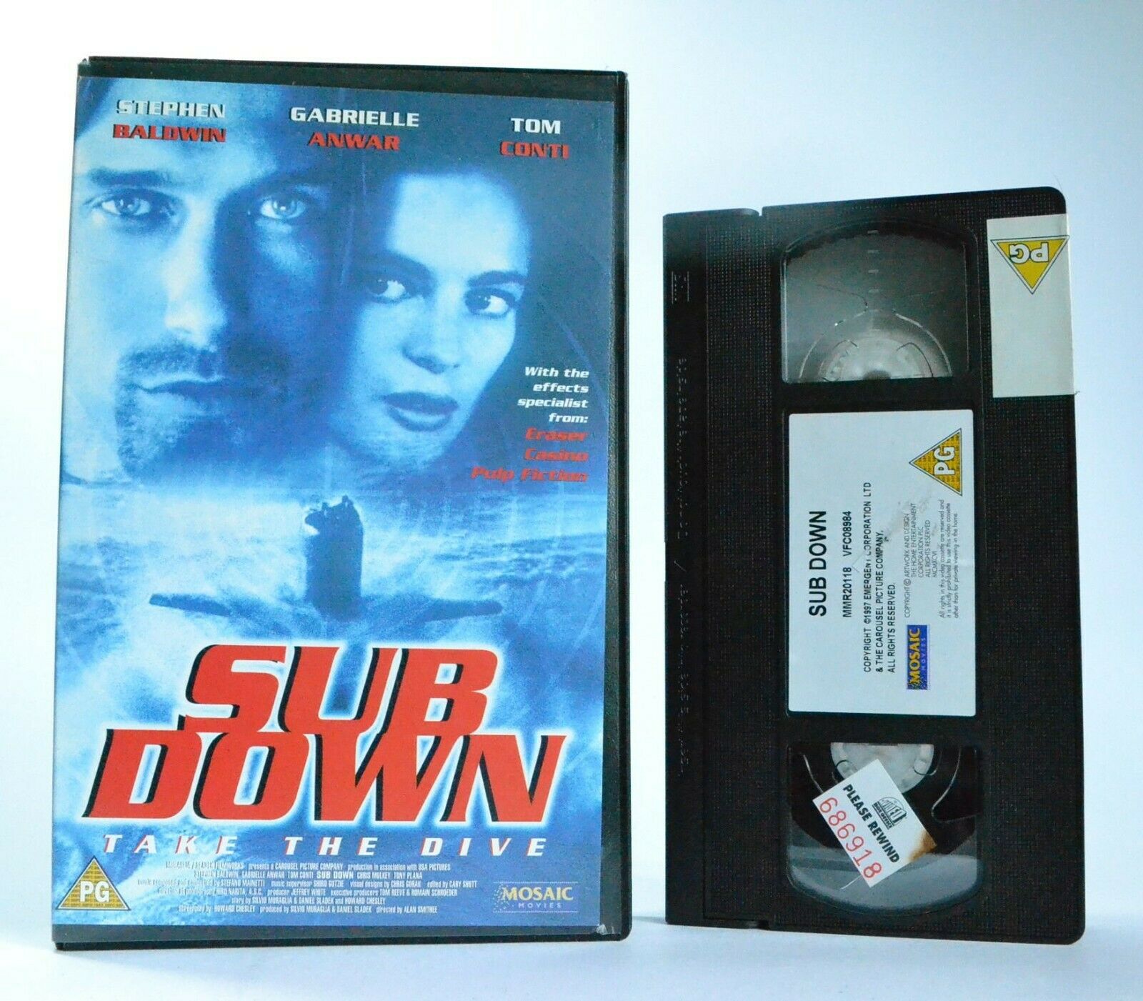 Sub Down: Drama (1997) - Take The Dive - Large Box - Ex-Rental - S.Baldwin - VHS-