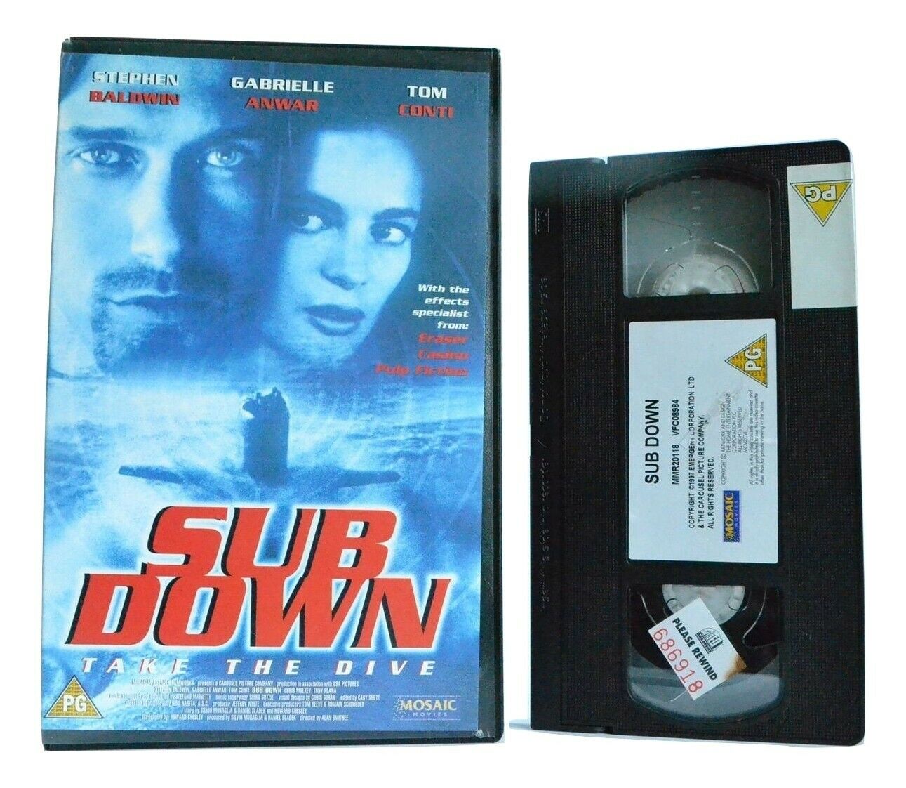 Sub Down: Drama (1997) - Take The Dive - Large Box - Ex-Rental - S.Baldwin - VHS-