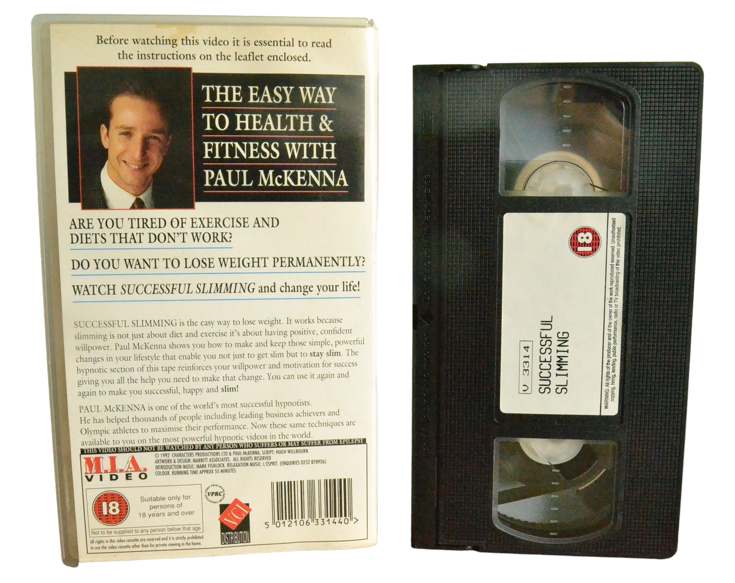 Successful Slimming - Paul Mckenna - M. I. A. Video - V3314 - Exercise - Pal - VHS-