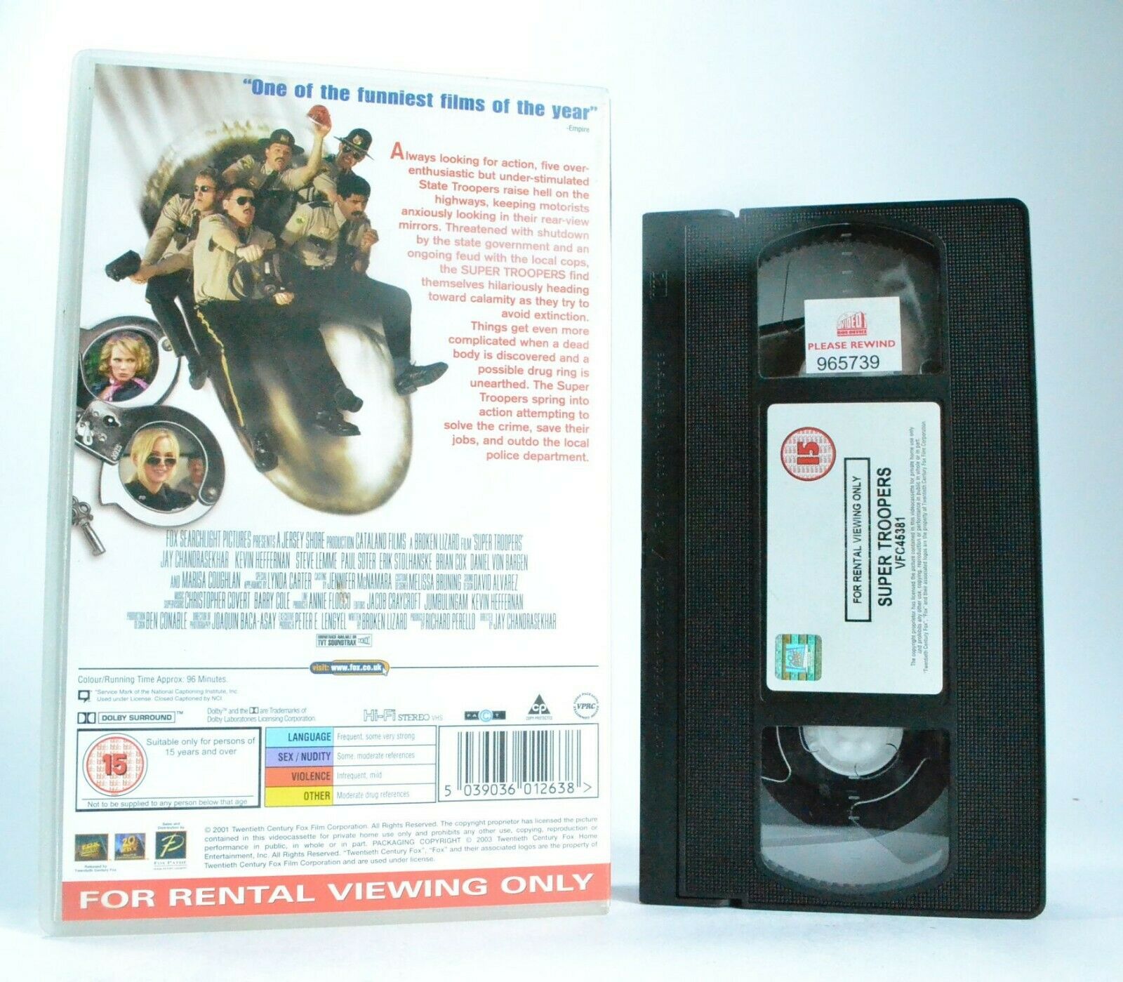 Super Troopers: Cult Classic Comedy (2001) - Vermont State Troopers Patrol - VHS-