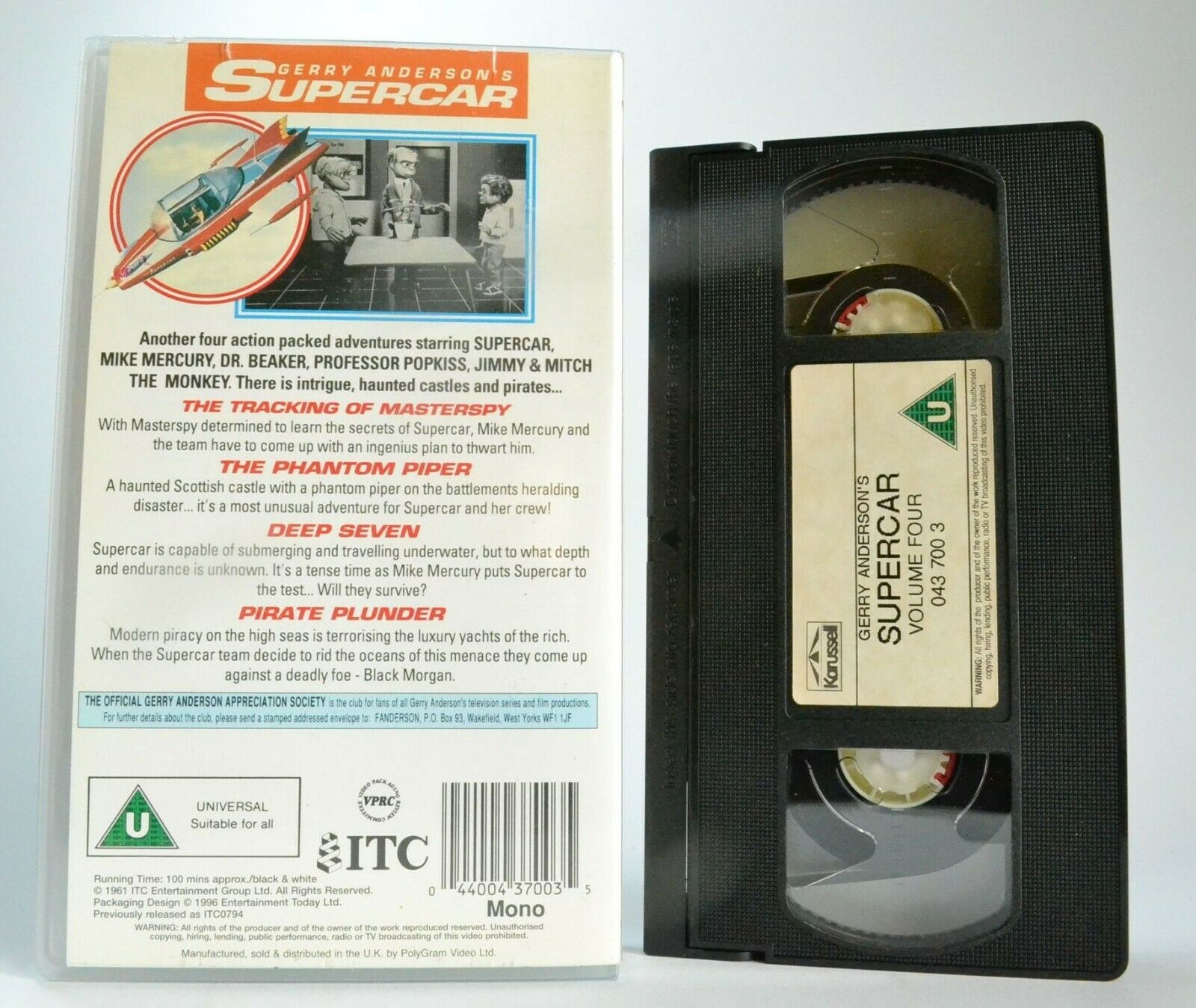 Supercar (Vol. 4); [Gerry Anderson] Deep Seven - Sci-Fi - Animated - Kids - VHS-