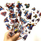 Superman 3D Stickers - 6/12PC Cartoon Bubble Paste Children's Reward Anime Stickers Toys Gift for Kids-