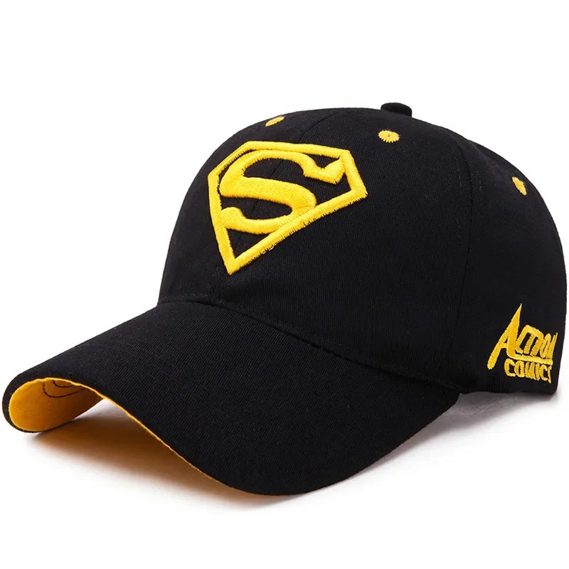 Superman Baseball Cap - Embroidered Dome Cotton Adjustable Peaked Cap for Youth Adults Birthday Gifts-6-56-60cm adjustable-