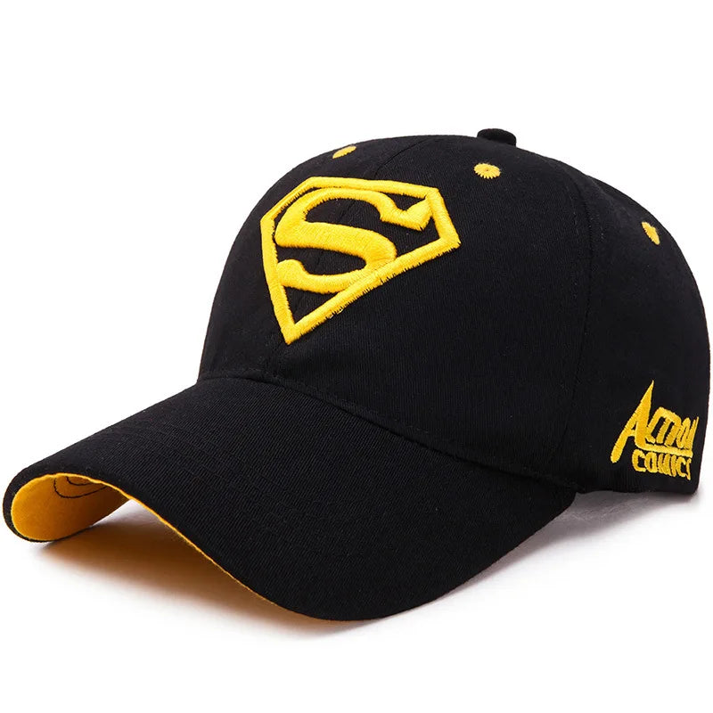 Superman Baseball Cap - Embroidered Dome Cotton Adjustable Peaked Cap for Youth Adults Birthday Gifts-