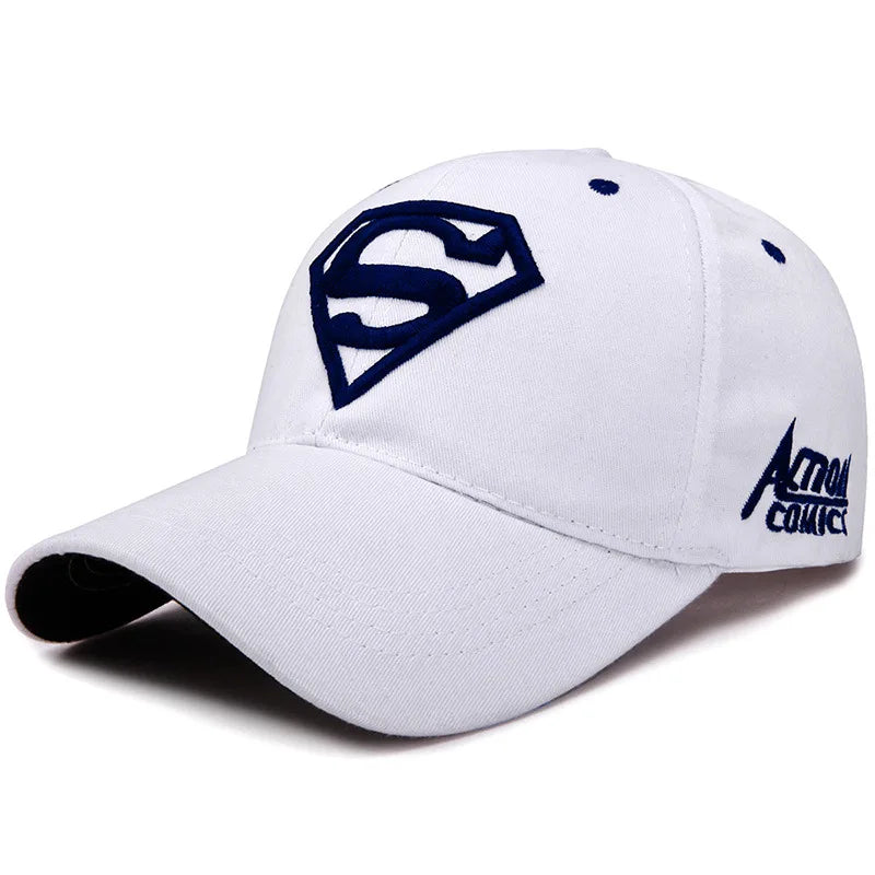 Superman Baseball Cap - Embroidered Dome Cotton Adjustable Peaked Cap for Youth Adults Birthday Gifts-