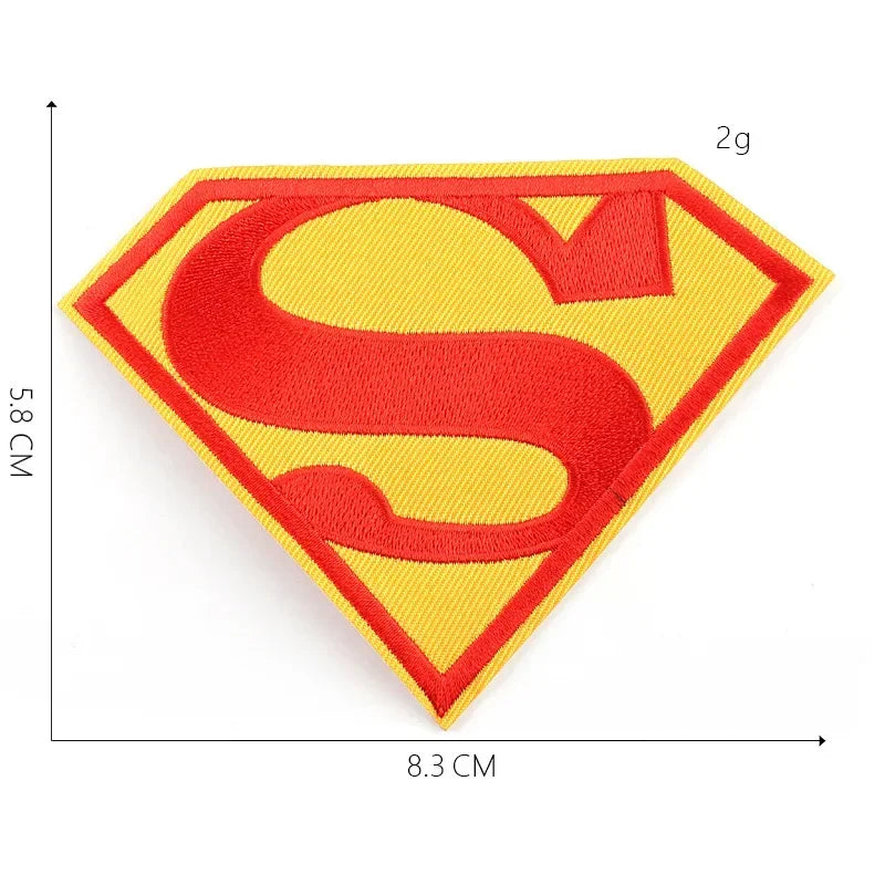 Superman Fabric Patches - Anime Batman Polyester DIY Accessories for Backpacks School Bags Children's Toys-4-