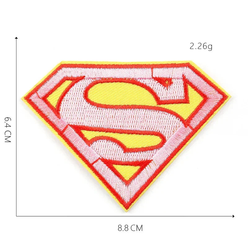 Superman Fabric Patches - Anime Batman Polyester DIY Accessories for Backpacks School Bags Children's Toys-6-