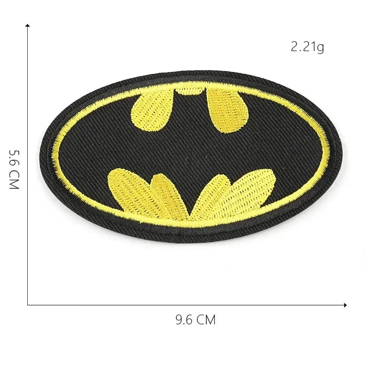 Superman Fabric Patches - Anime Batman Polyester DIY Accessories for Backpacks School Bags Children's Toys-3-