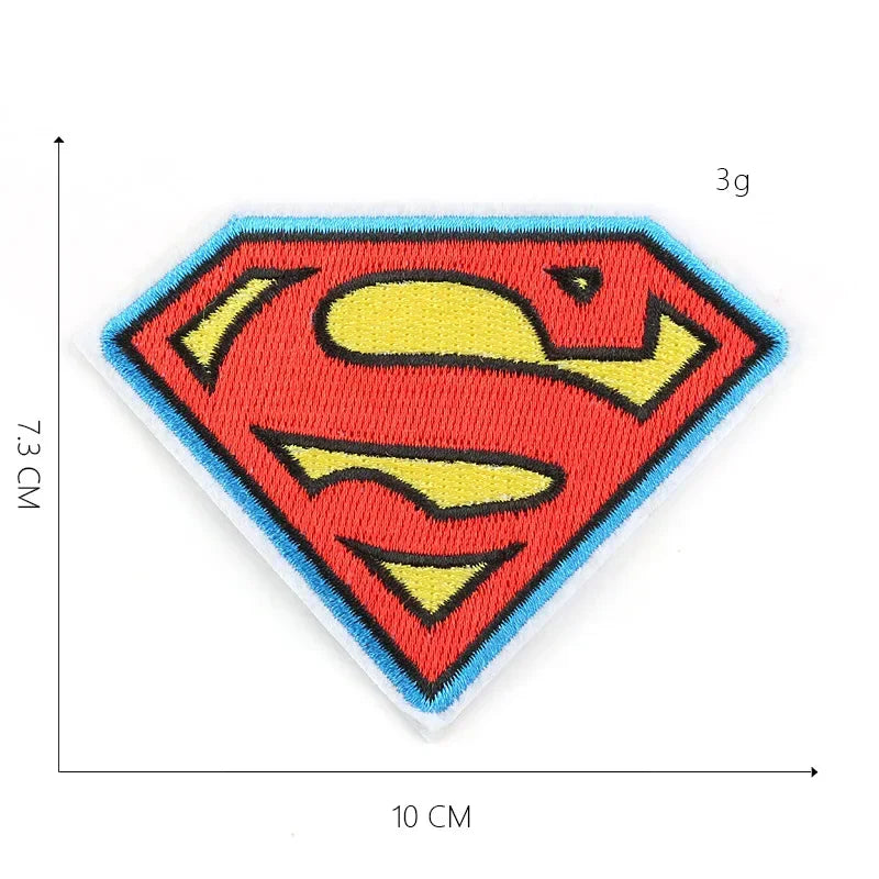 Superman Fabric Patches - Anime Batman Polyester DIY Accessories for Backpacks School Bags Children's Toys-7-