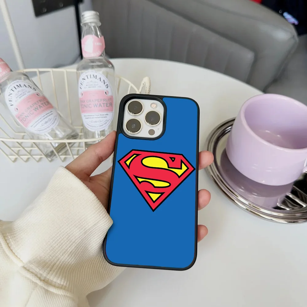 Superman Fashion Phone Case - For iPhone 11 12 13 14 15 16 Plus Pro Max Mirror Acrylic PC TPU Cover-