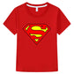 Superman Kids T-Shirts - Comfortable Cotton Short Sleeve Tops Classic Logo Tee Miniso Superhero Clothes-red-160-