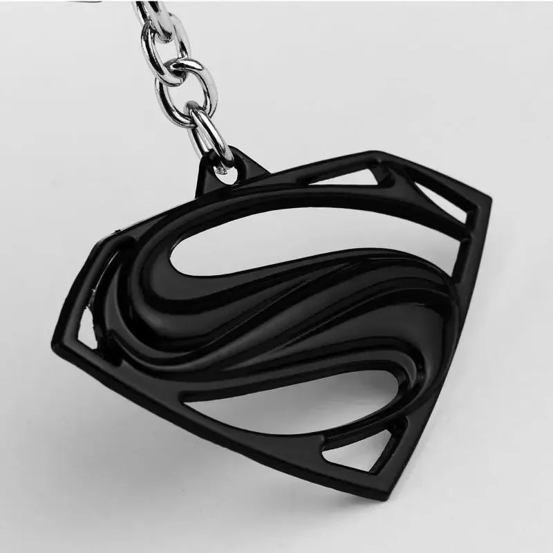 Superman Metal Keychain - Fashion Letter Logo Key Pendant School Bag Car Key Trinket Boyfriend Birthday Gift-Color B-1Pcs Pendant-