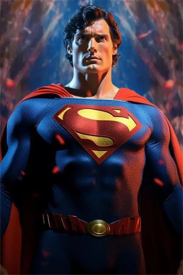 Superman Poster Prints - For Living Room Home Decor Cartoon Superhero Portrait Canvas Painting Wall Art Gift-6-58x90cm No Frame-