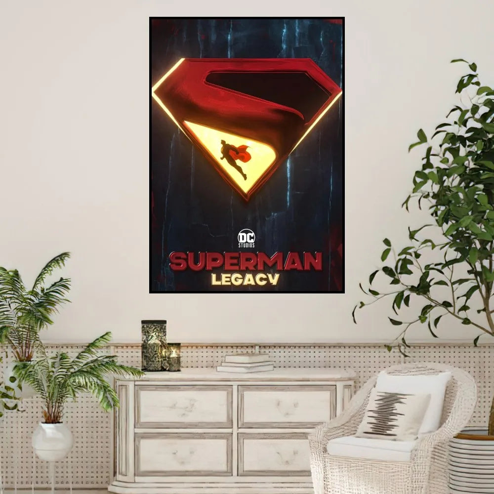 Superman Poster Stickers - Small Wall Paintings for Bedroom Living Room Office Comic Superhero Wallpaper-z9-30X21cm-