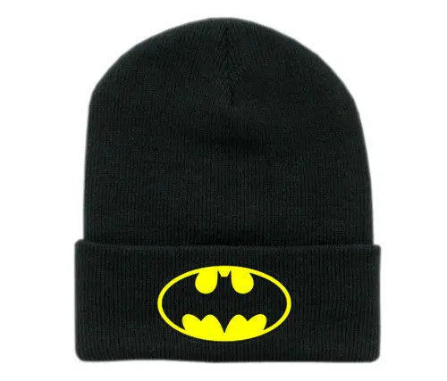 Superman Printed Beanie - Outdoor Warm Knitted Elastic Hats for Teenagers Men Women Hip-Hop Skullies-