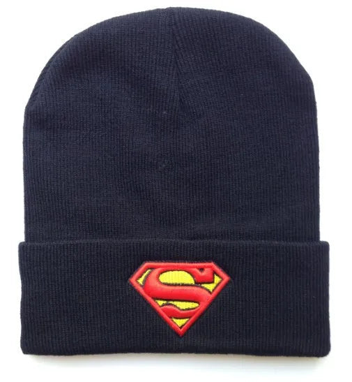 Superman Printed Beanie - Outdoor Warm Knitted Elastic Hats for Teenagers Men Women Hip-Hop Skullies-2-