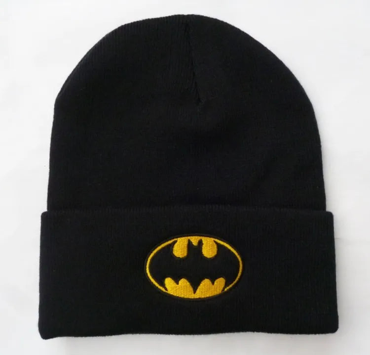 Superman Printed Beanie - Outdoor Warm Knitted Elastic Hats for Teenagers Men Women Hip-Hop Skullies-1-