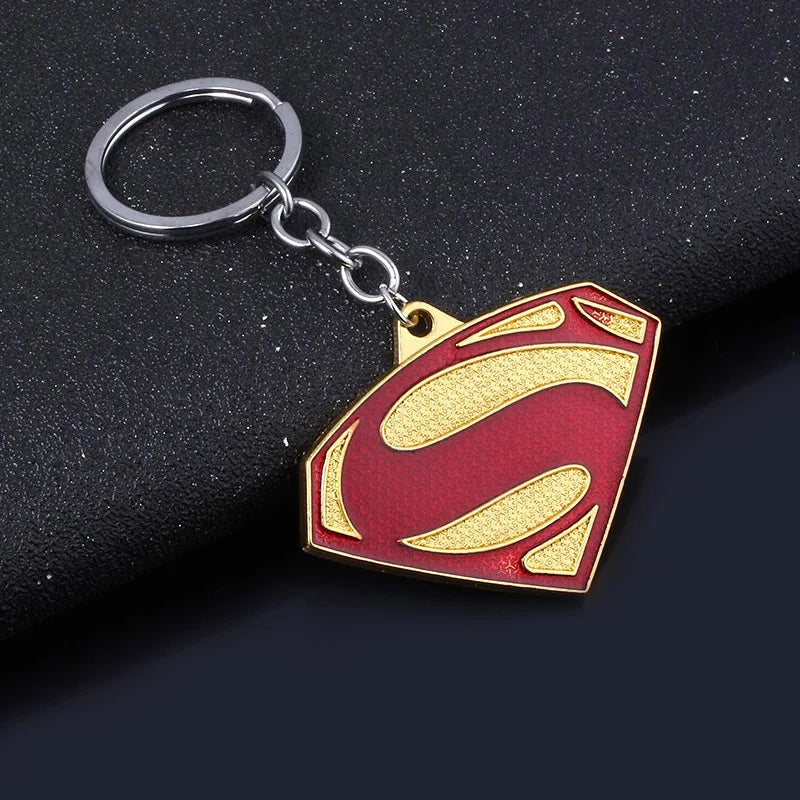 Superman S Sign Keychain - Legend Anime Metal Model Decoration Pendant Small Gifts Trendy Collectible Crafts-K200-CHINA-6CM