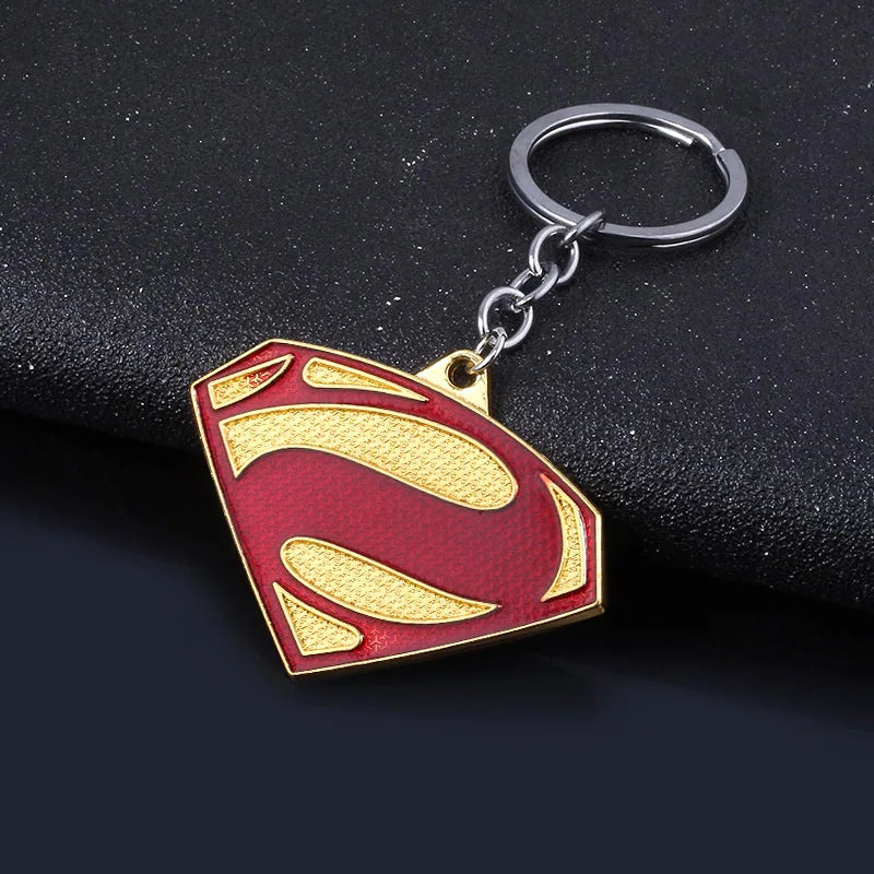 Superman S Sign Keychain - Legend Anime Metal Model Decoration Pendant Small Gifts Trendy Collectible Crafts-K200-CHINA-6CM