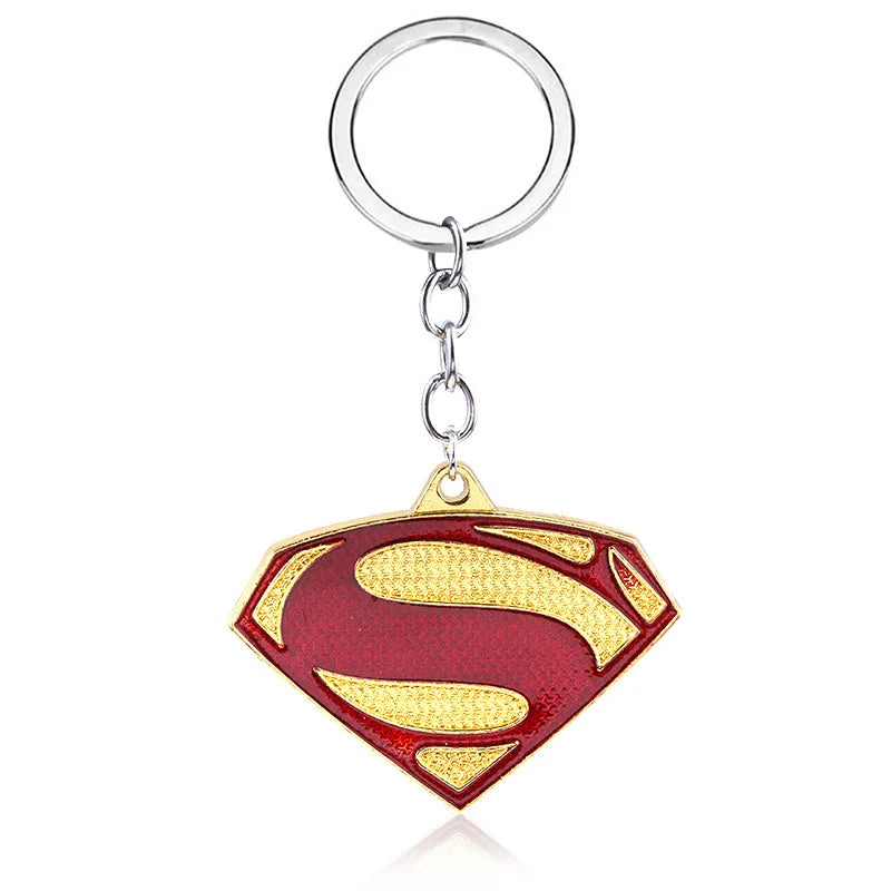 Superman S Sign Keychain - Legend Anime Metal Model Decoration Pendant Small Gifts Trendy Collectible Crafts-K200-CHINA-6CM