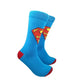 Superman Superhero Socks - Batman Joker Wonder Woman Cotton Knee Socks for Men Women Casual Sportswear-3-