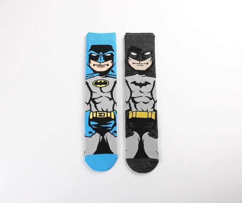 Superman Superhero Socks - Batman Joker Wonder Woman Cotton Knee Socks for Men Women Casual Sportswear-