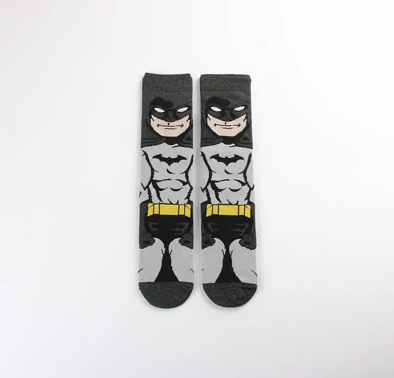 Superman Superhero Socks - Batman Joker Wonder Woman Cotton Knee Socks for Men Women Casual Sportswear-