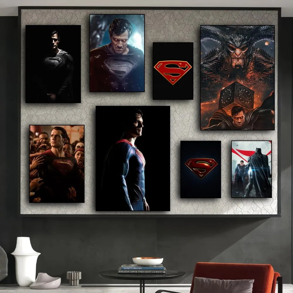 Superman Wall Pictures - Beast Kingdom Poster Prints for Living Room Home Decoration Superhero Artwork-