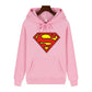 Superman Warm Street Hoodie - Simple Pattern Print High-Quality Soft Thickened Casual Winter Fashion Tops-M-14-