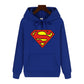 Superman Warm Street Hoodie - Simple Pattern Print High-Quality Soft Thickened Casual Winter Fashion Tops-