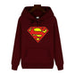 Superman Warm Street Hoodie - Simple Pattern Print High-Quality Soft Thickened Casual Winter Fashion Tops-M-6-