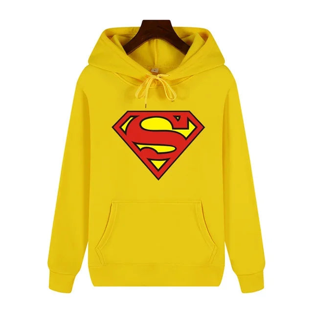 Superman Warm Street Hoodie - Simple Pattern Print High-Quality Soft Thickened Casual Winter Fashion Tops-XL-9-