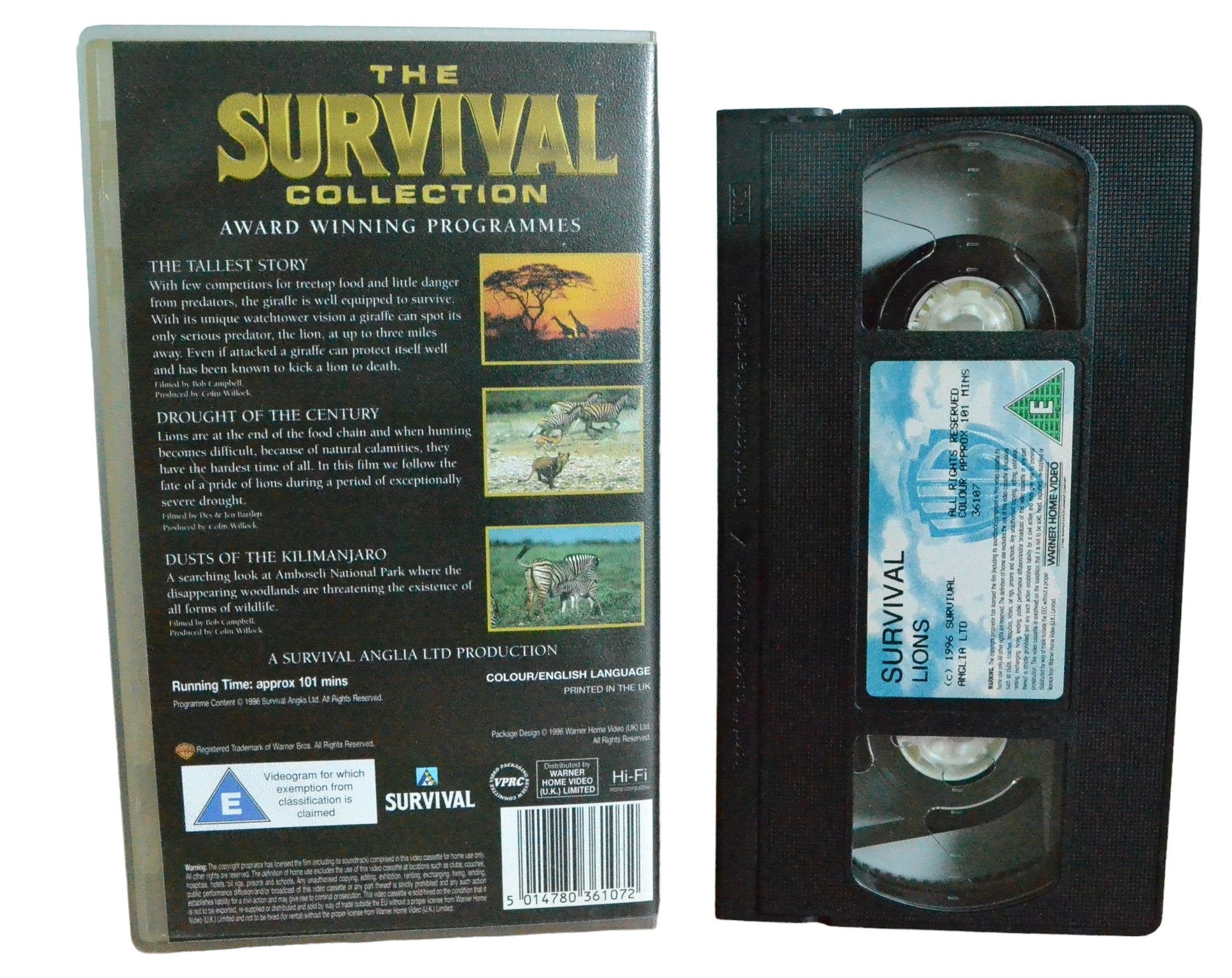 Survival Lions (The Survival Collection) - Warner Home Video - SO36107 - Drama - Pal - VHS-