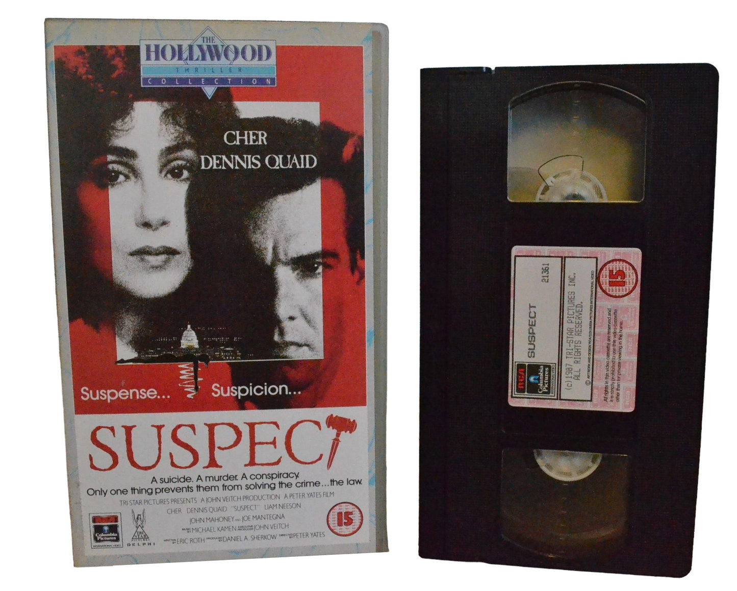 Suspect (Suspense.. Suspicion...) - Cher - Columbia Tristar Home Video - CVT21361 - Action - Pal - VHS-