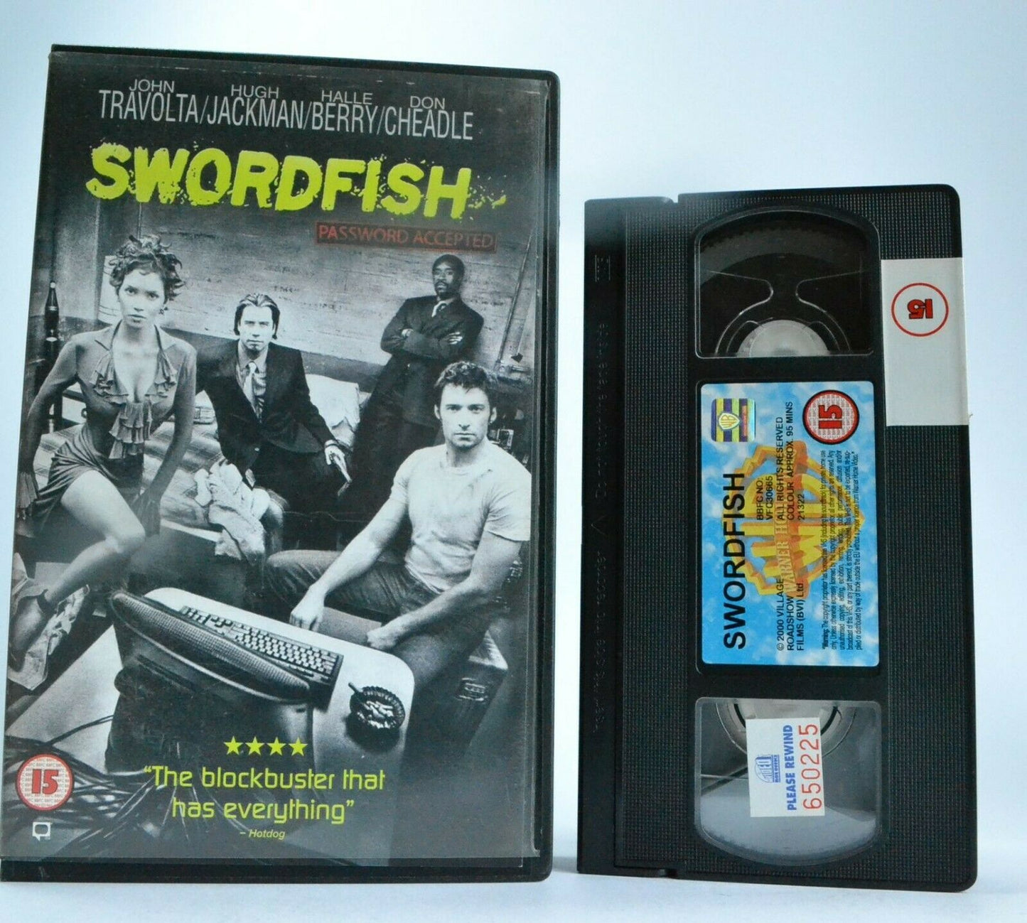 Swordfish: (2001) Warner - Action Thriller - John Travolta/Halle Berry - Pal VHS-