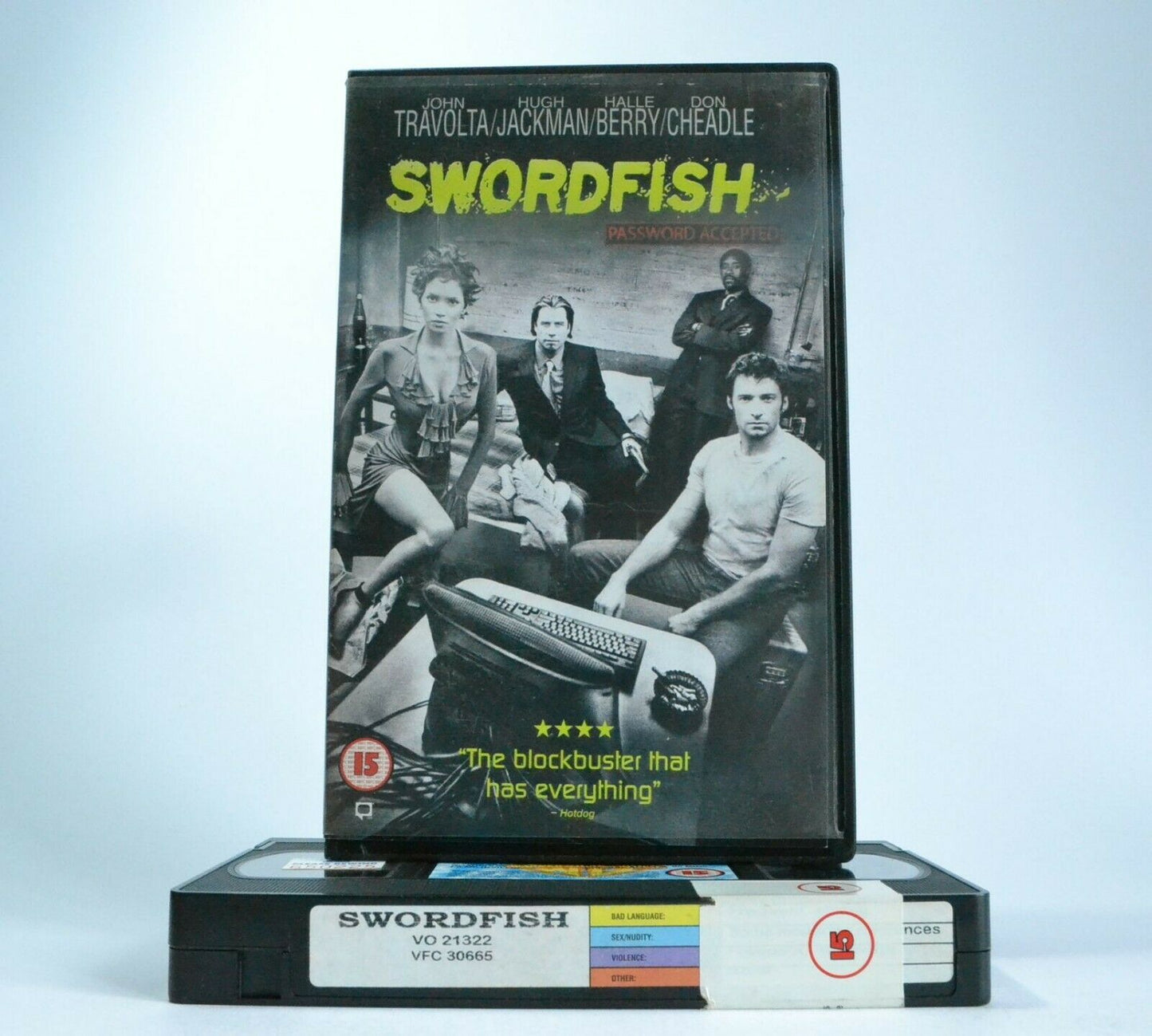 Swordfish: (2001) Warner - Action Thriller - John Travolta/Halle Berry - Pal VHS-