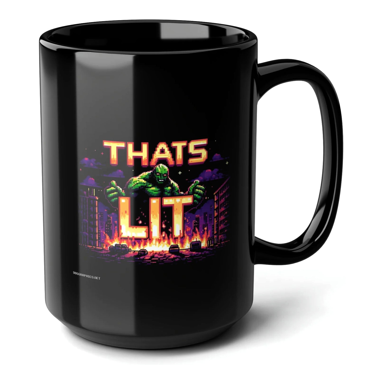 That's Lit Black Mug (15oz) - coin operated arcade games-15oz-