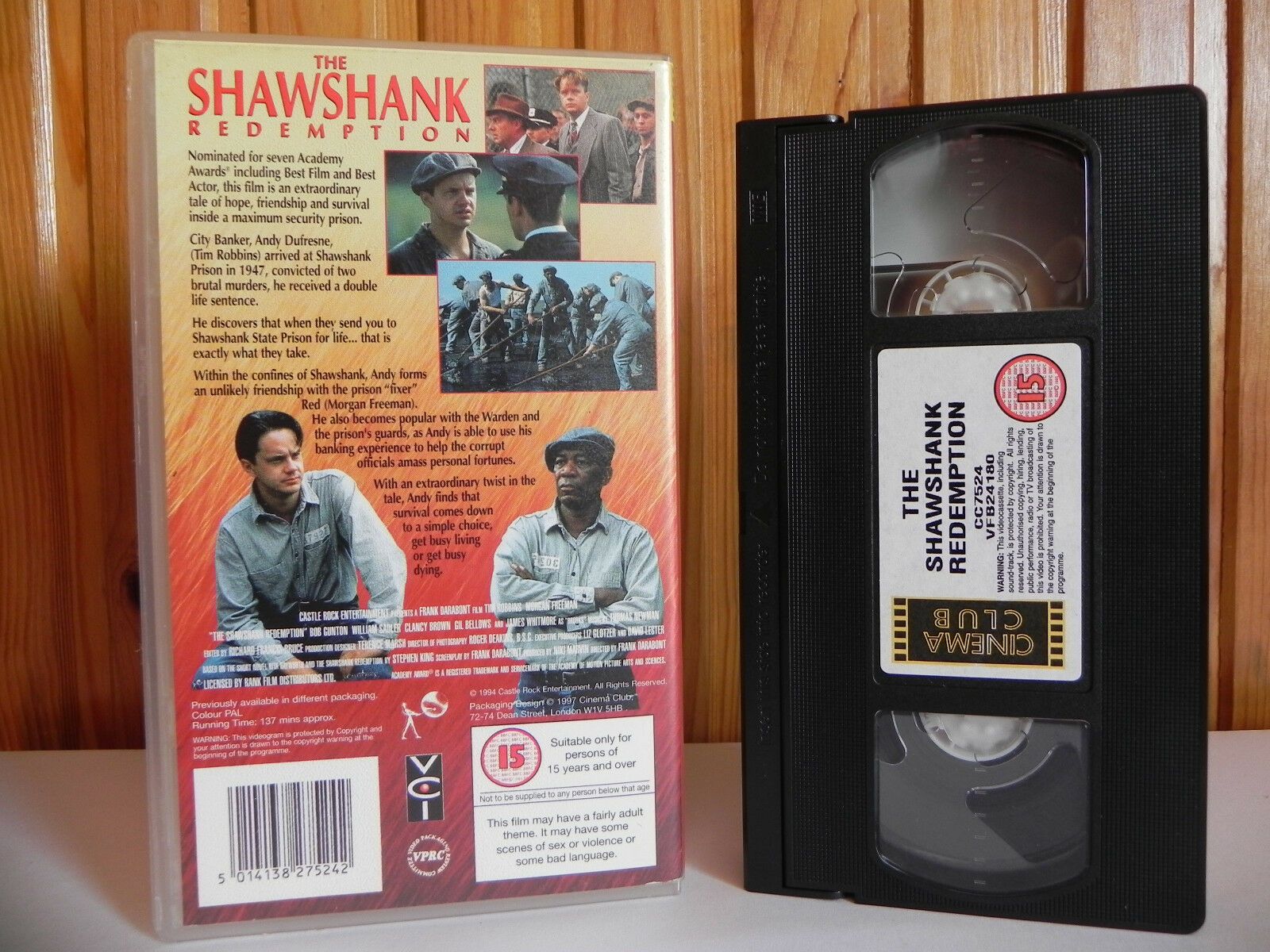 THE SHAWSHANK REDEMPTION - Serious Drama - Cinema Club - Morgan Freeman - VHS-