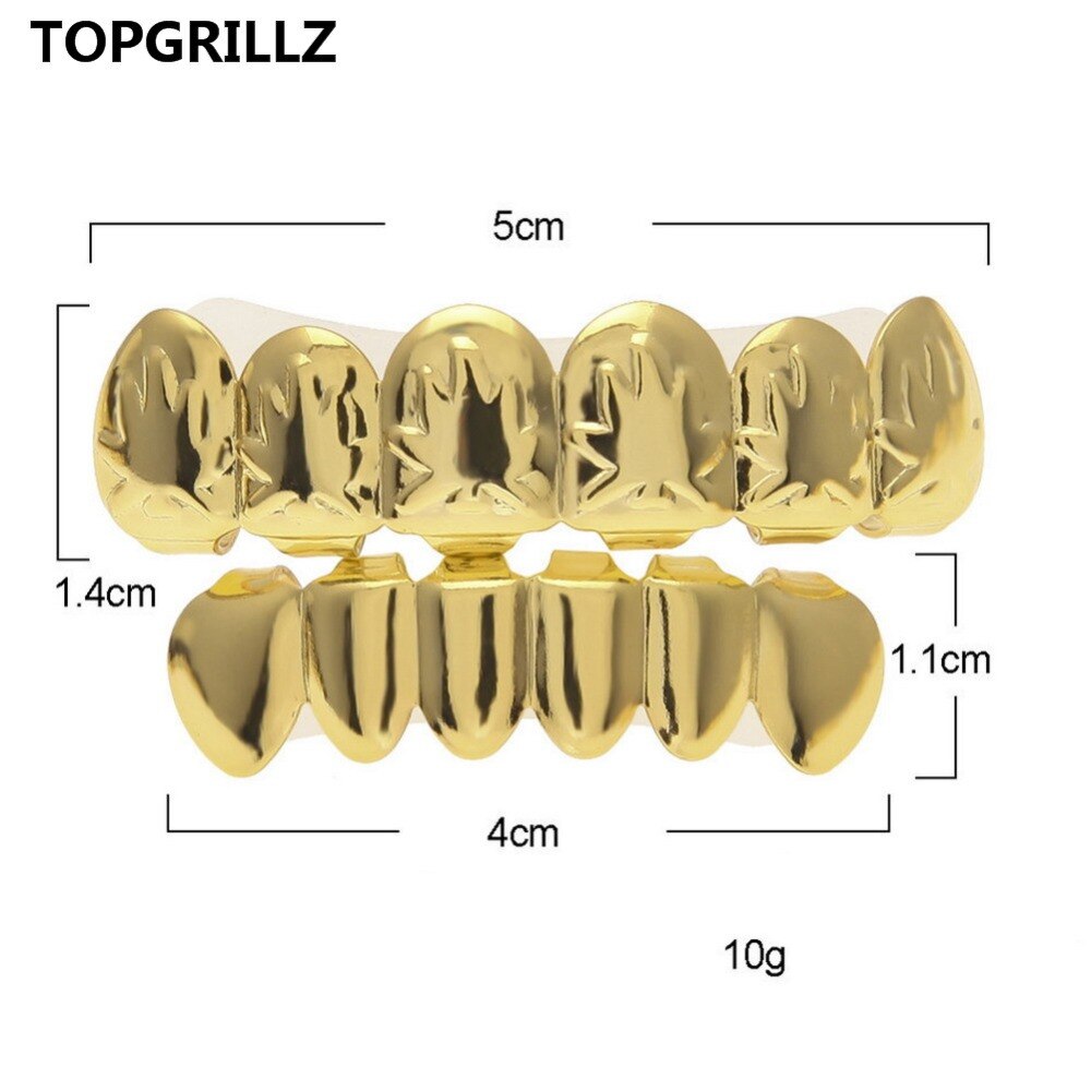 TOPGRILLZ Maple Leaf Grillz Pot Weed Leaves Rose Gold Color Plated Top & Bottom Teeth Grills Golden Grillz Sets Teeth Caps-