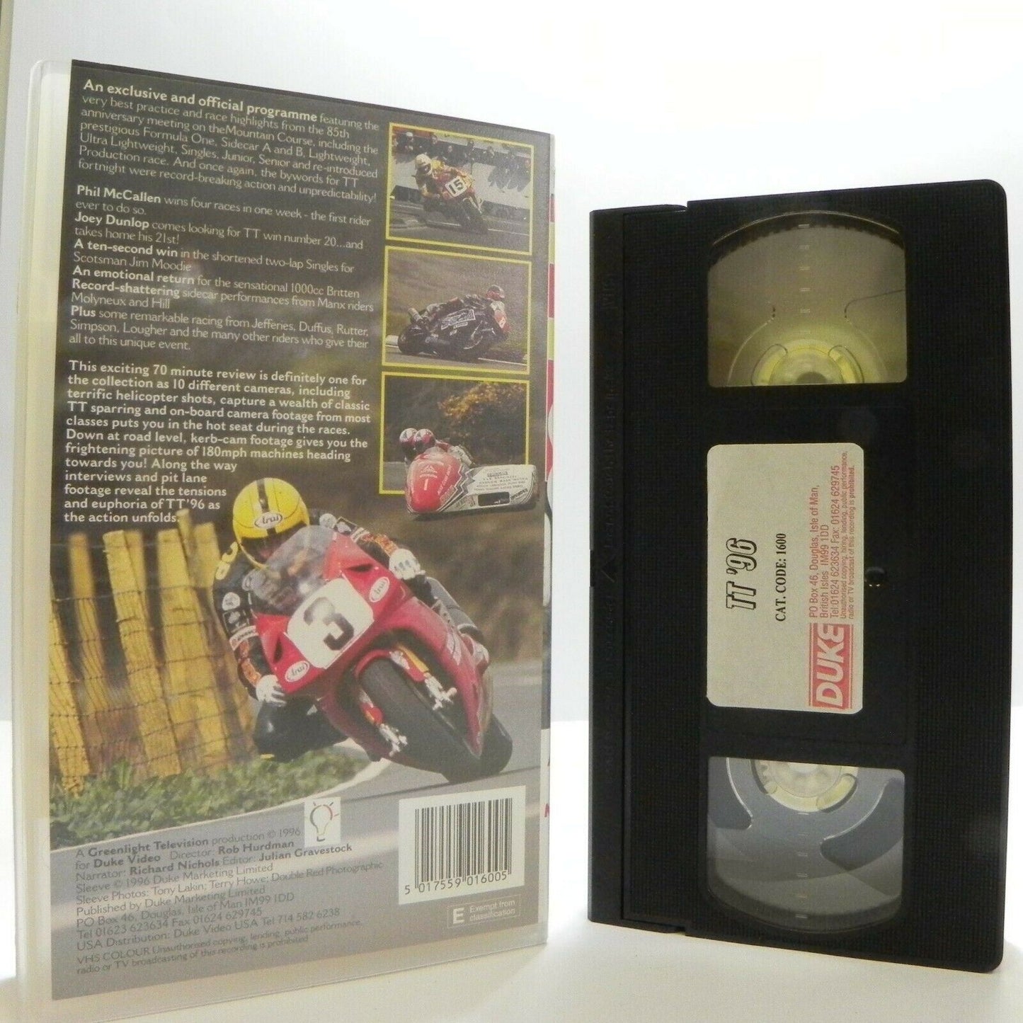 TT Superbike 96 - Racing - Formula 1 - Phil McCallen - Joey Dunlop - Pal VHS-