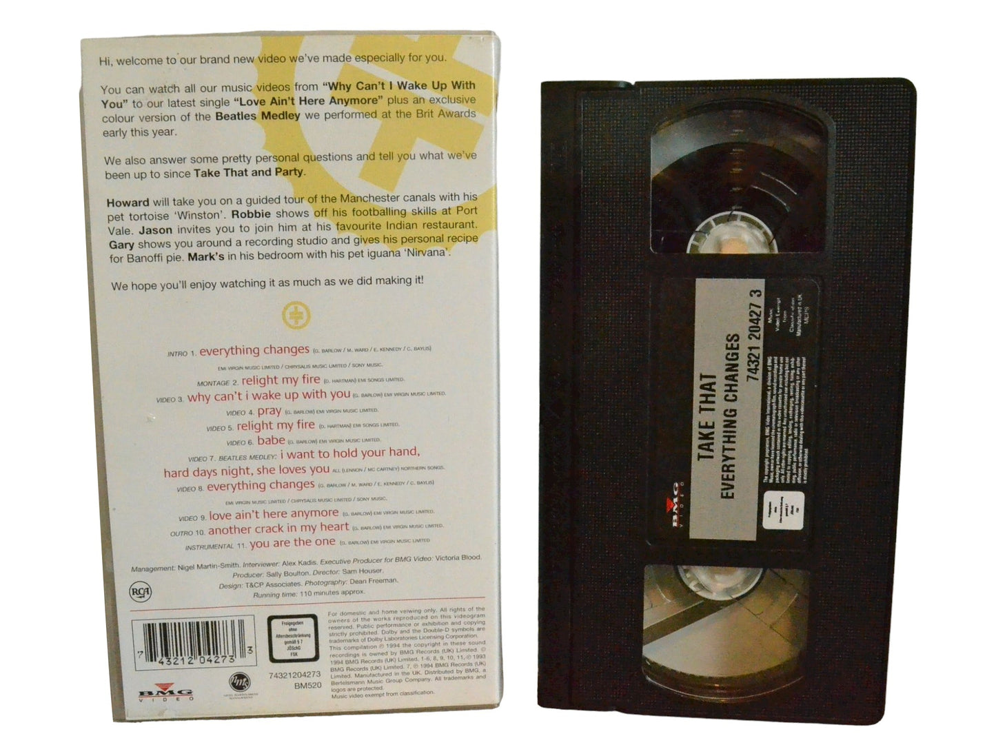 Take That - Everthing Changes - Gregg Masuak - BMG Video - Music - PAL - VHS-