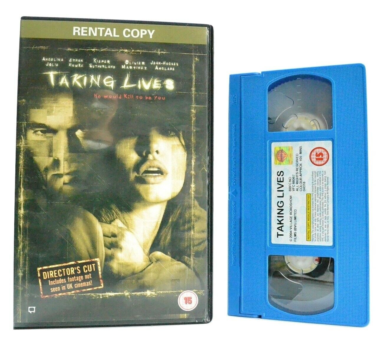 Taking Lives: A.Jolie/E.Hawke - Thriller (2004) - Elusive Serial Killer - VHS-