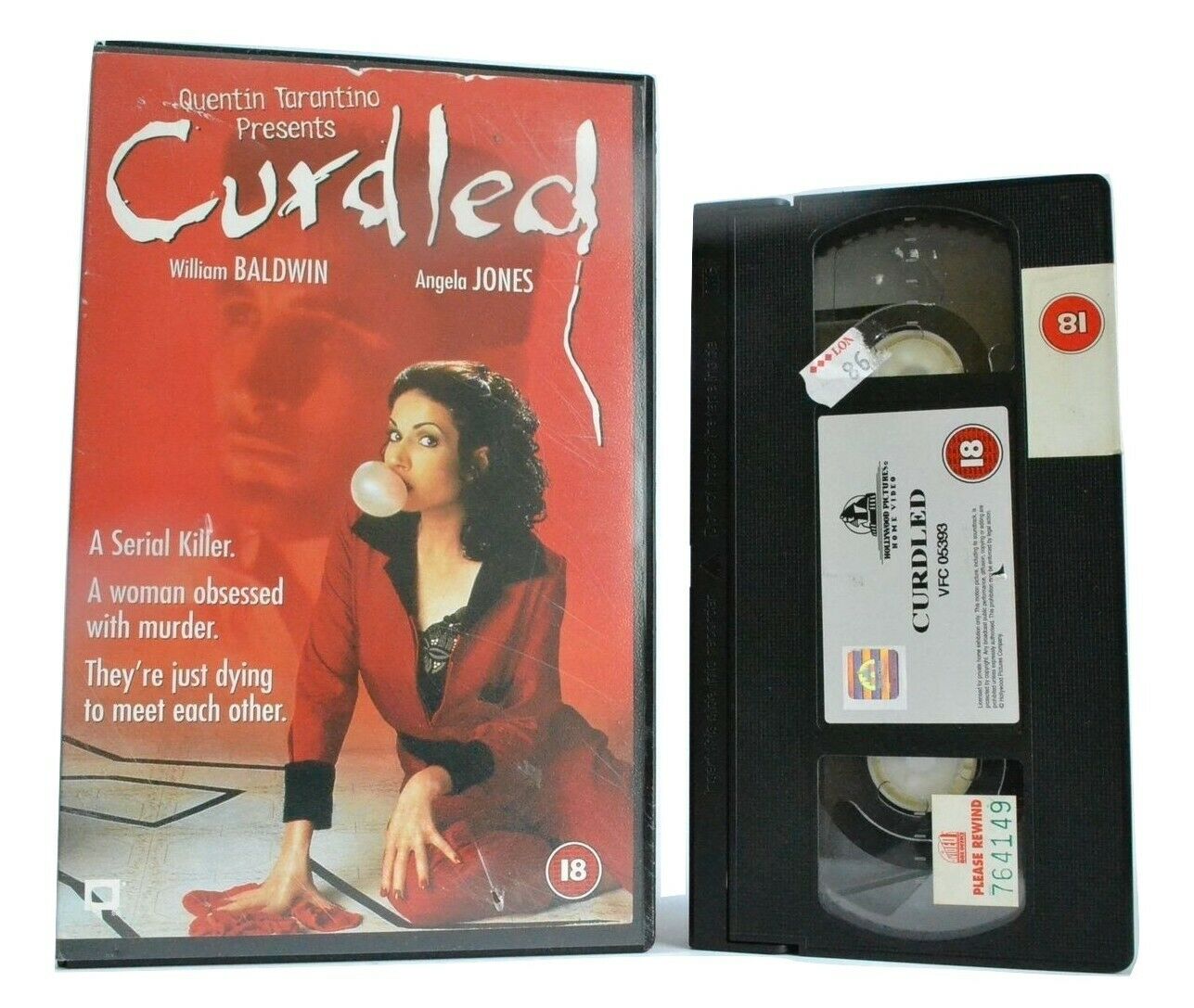 Tarantino Presents: Curdled - W.Baldwin/A.Jones - Black Comedy (1996) - Pal VHS-