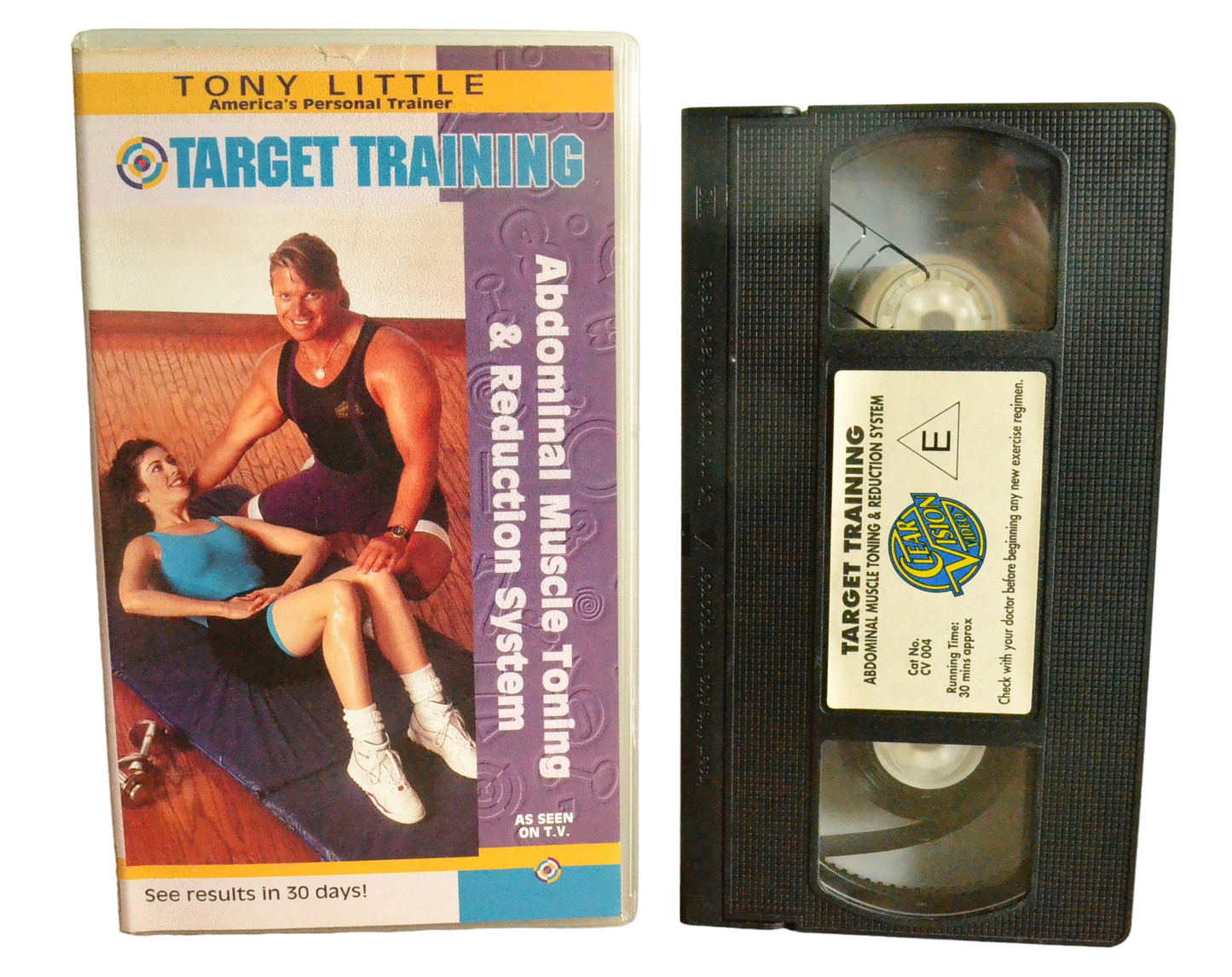 Target Training : Abdominal Muscle Toning & Reduction System - Tony Little - Clear Vision Video - CV004 - Exercise - Pal - VHS-