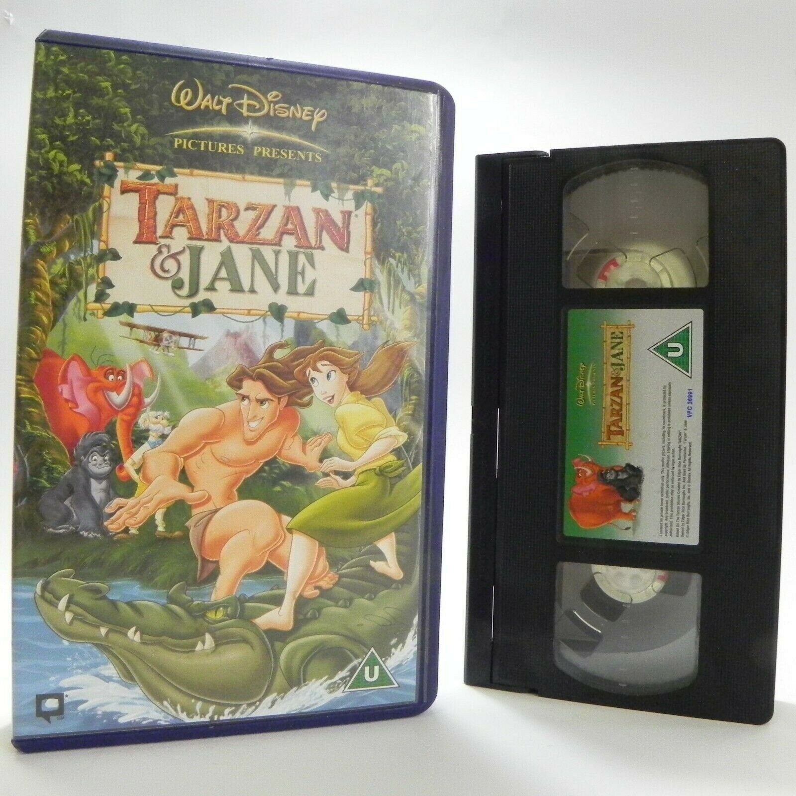 Tarzan And Jane - Walt Disney - Classic Animation - Children's - Pal VHS-