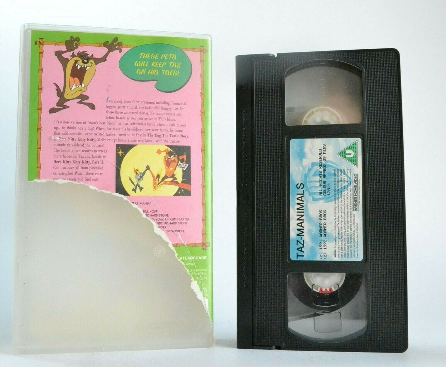 Taz-Manimals - (1991) Warner Bros - Animated Adventures - Children's - Pal VHS-