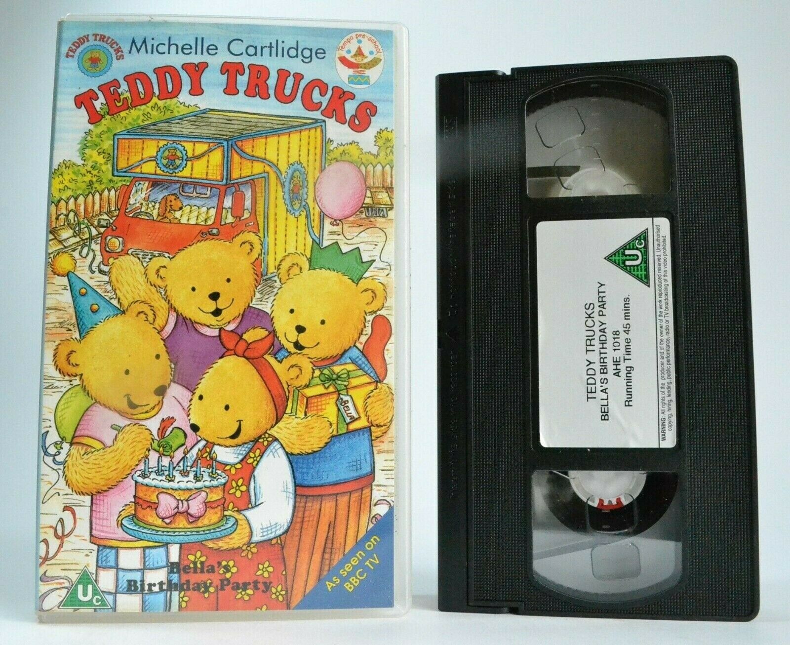 Teddy Trucks; [Michelle Cartlidge]: 'Bella's Birthday Oarty' -<BBC>- Kids - VHS-