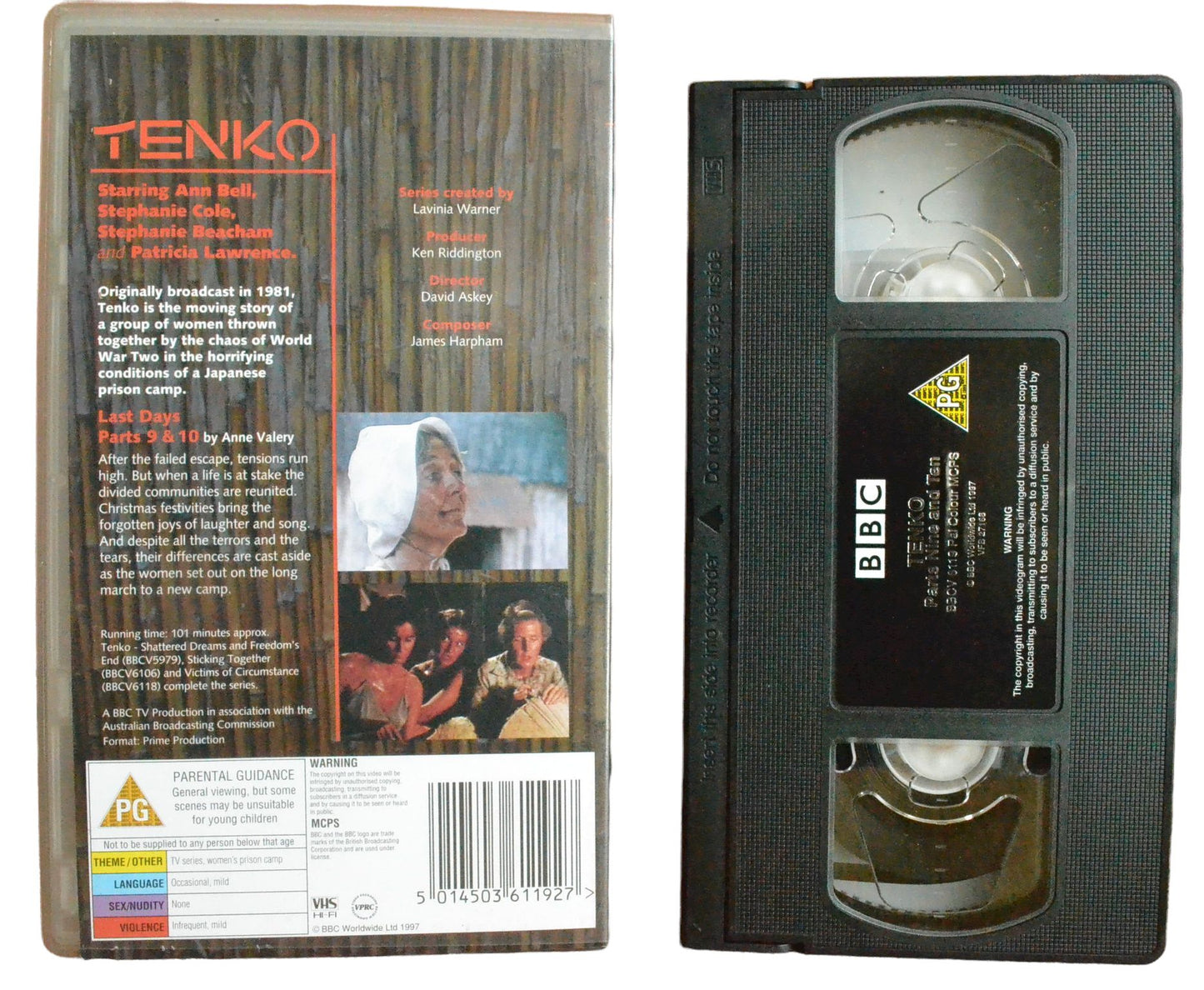 Tenko: Parts Nine and Ten - Ann Bell - BBC - Vintage - Pal VHS-