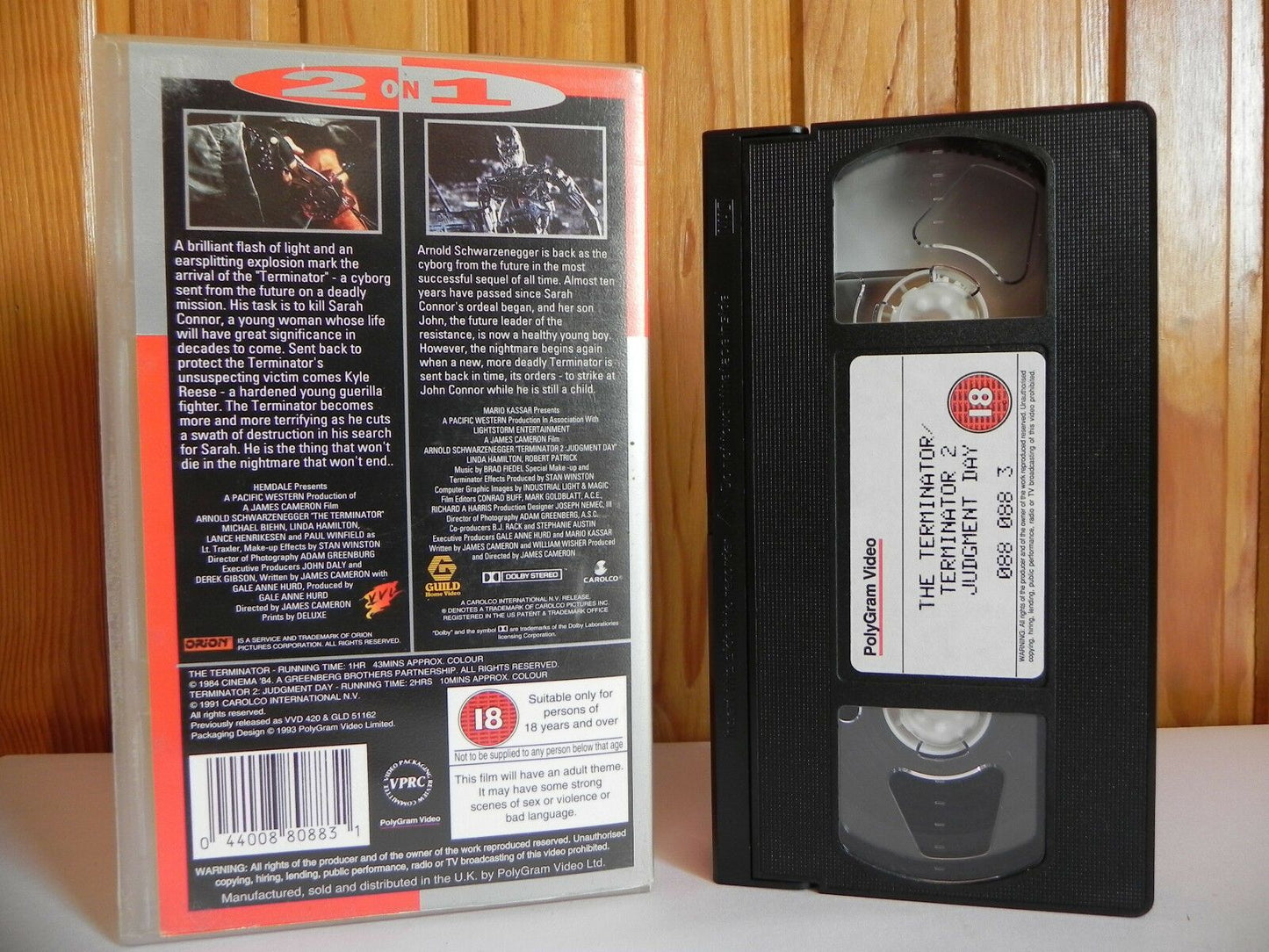 Terminator 1 & 2 - Judgment Day - Cybernetic - Blood Thirsty - Action - Pal VHS-